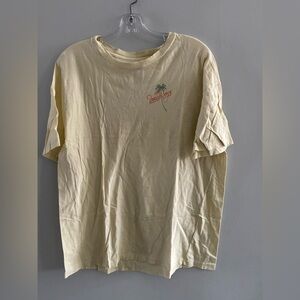 American Eagle Outfitters Pale Yellow Cotton Tee Beach Boys 1985 Tour Sz. Small